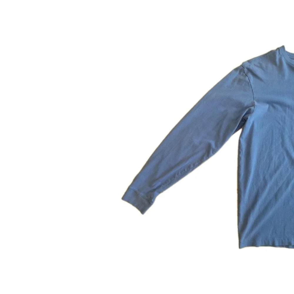 Vineyard Vines Mens Sz S Blue Long Sleeve Vintage Whale Logo Pocket T-Shirt A1 - Picture 4 of 10